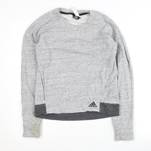 Adidas Women's Grey XS Slim Fit Sweatshirt