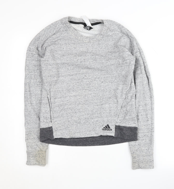 Adidas Women's Grey XS Slim Fit Sweatshirt