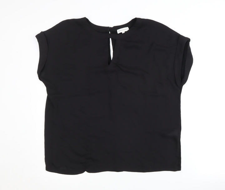 Warehouse Women's Black Size 12 Basic Blouse