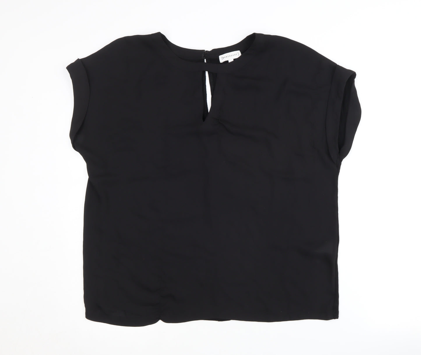 Warehouse Women's Black Size 12 Basic Blouse