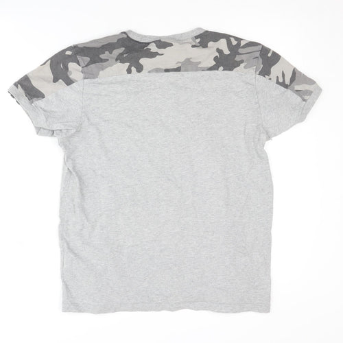 Adidas Unisex Grey Camouflage T-Shirt Size 8