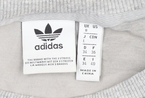 Adidas Unisex Grey Camouflage T-Shirt Size 8