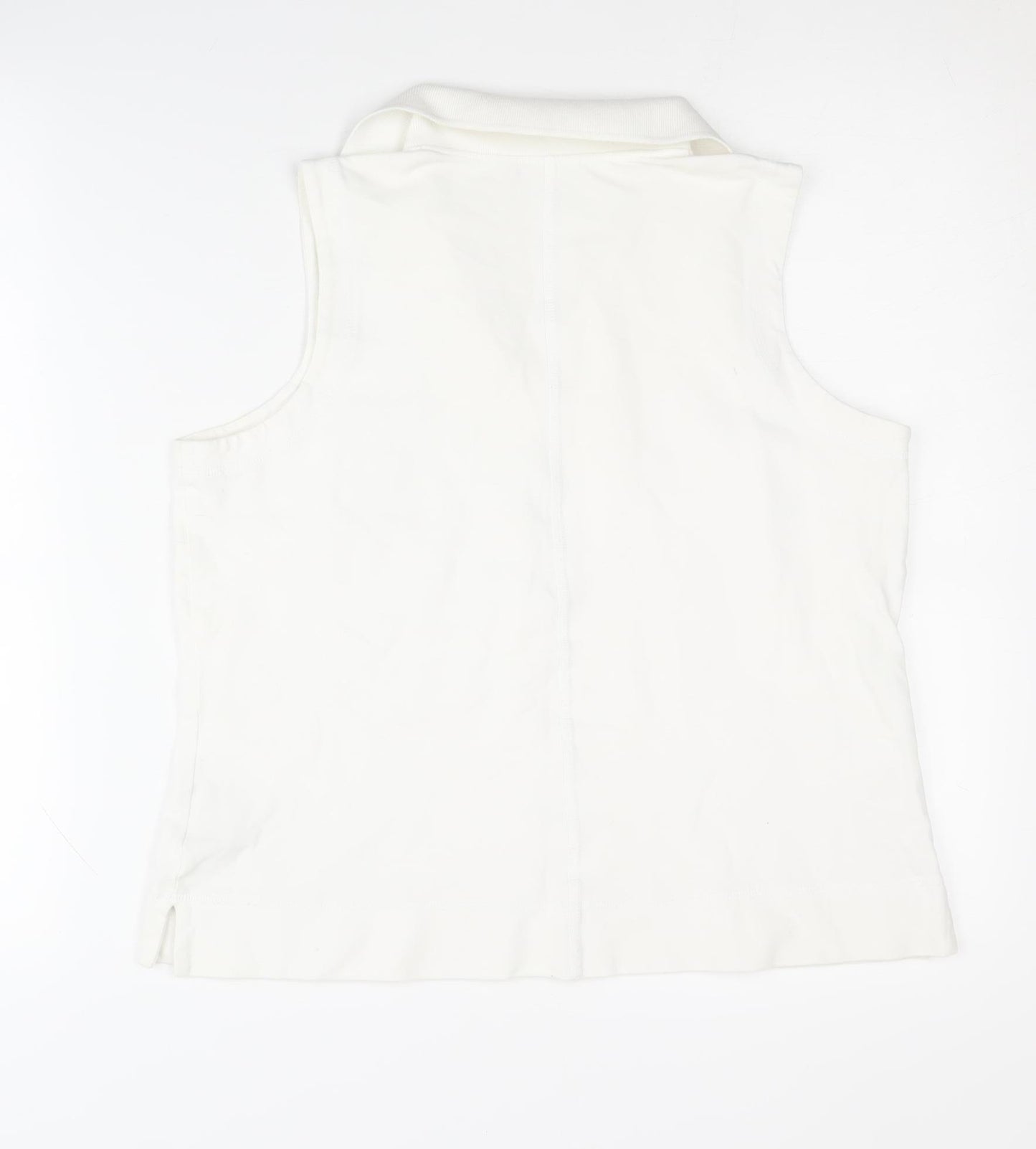 Royal Robbins Women's White Sleeveless Collared Tank - M