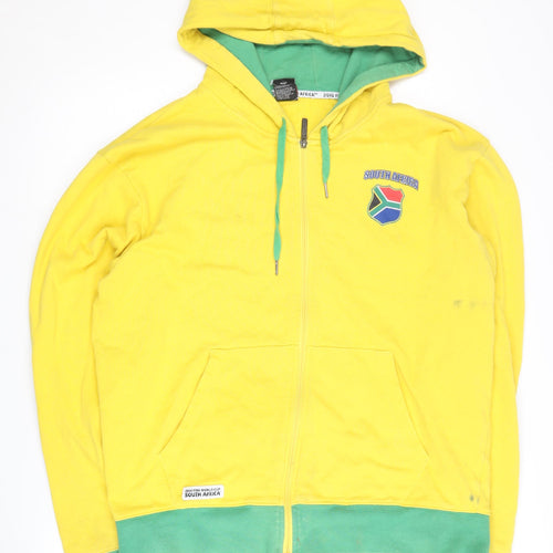 FIFA Men's Yellow XL Full Zip Hoodie with Hood