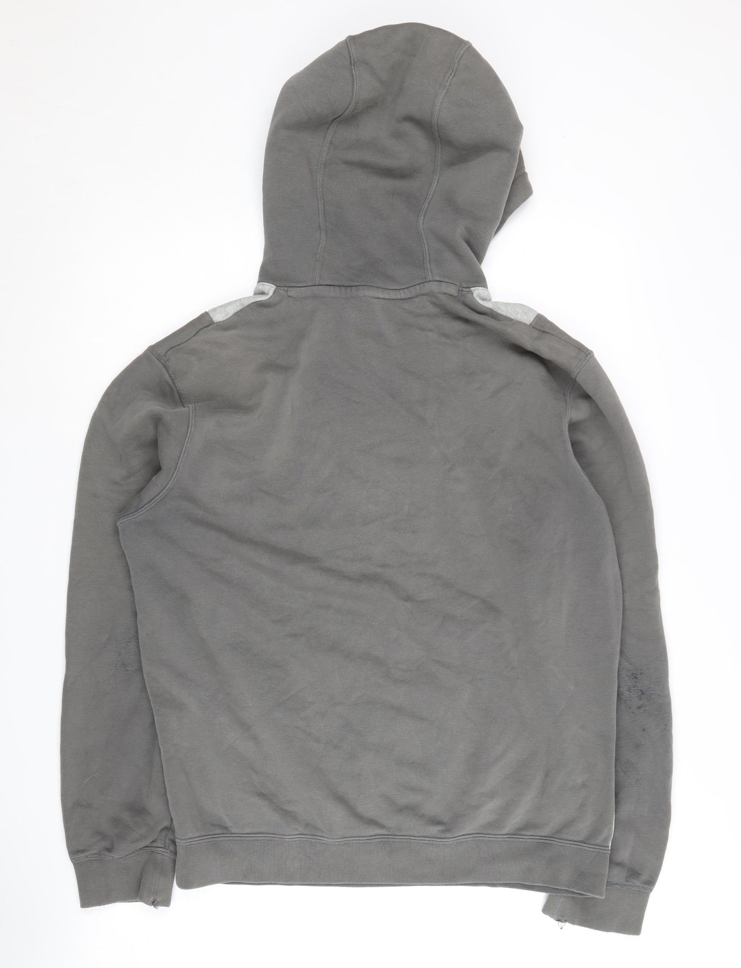 Nike Grey Pullover Hoodie S Unisex, Logo, Fleece, VG Condition