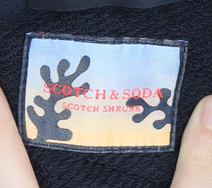 Scotch & Soda Unisex Black Full Zip Hoodie Size 16