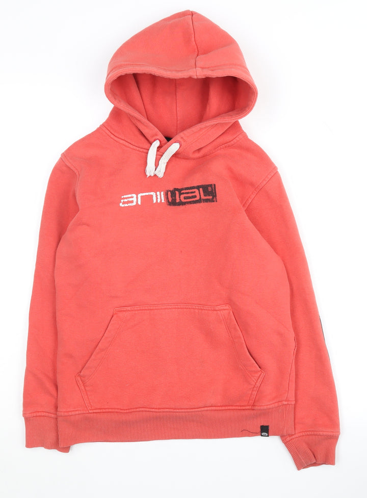Animal Boys Orange Hoodie 9-10 Years Pullover Style