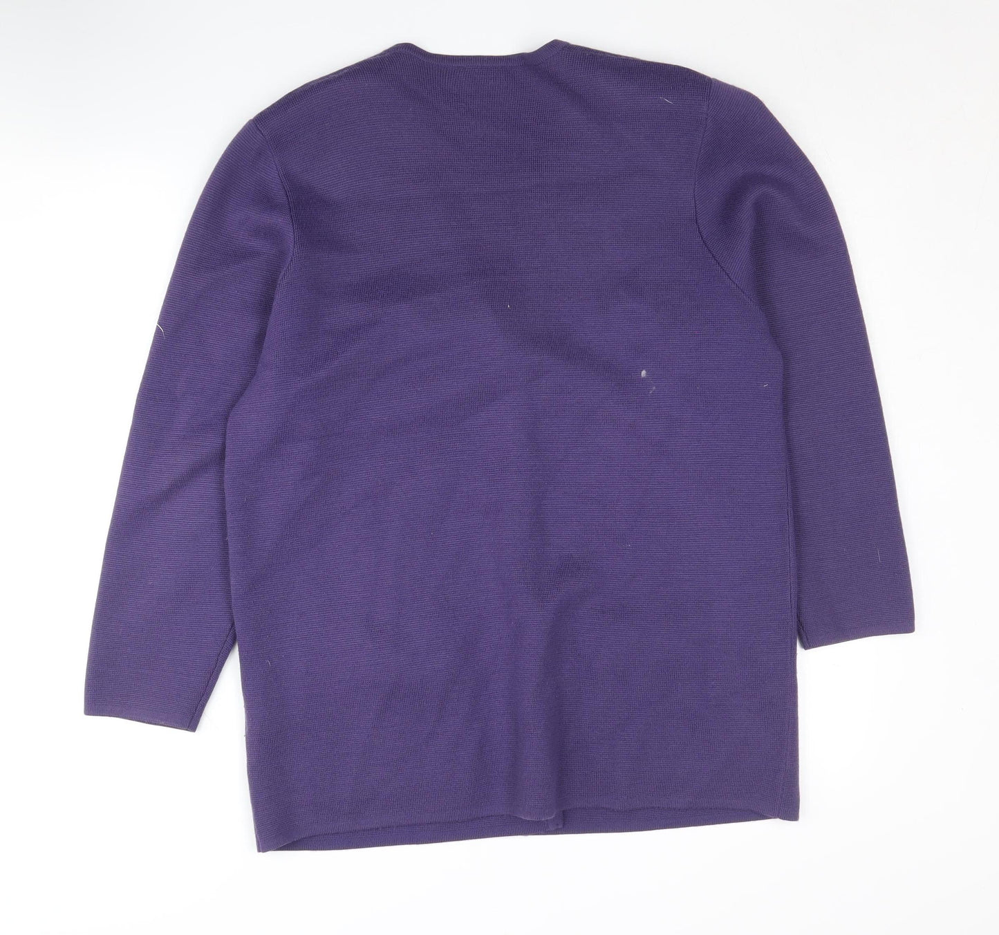 Eastex Women's Purple Medium Cardigan - V-Neck, Button