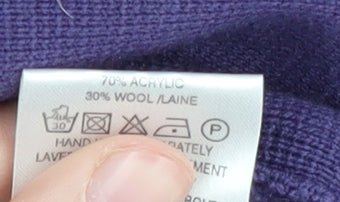 Eastex Women's Purple Medium Cardigan - V-Neck, Button