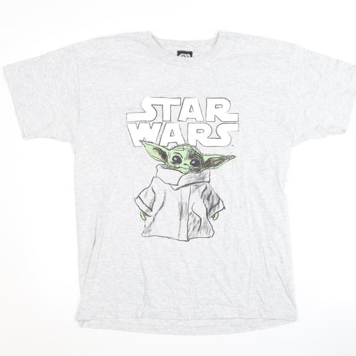 Star Wars Men’s Grey Medium Movie T-Shirt Crew Neck