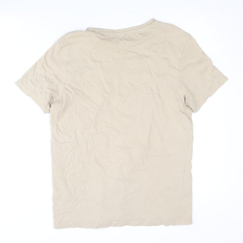 Nicce Men’s Beige Crew Neck T-Shirt, Size S, Casual Style