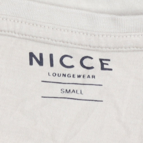 Nicce Men’s Beige Crew Neck T-Shirt, Size S, Casual Style