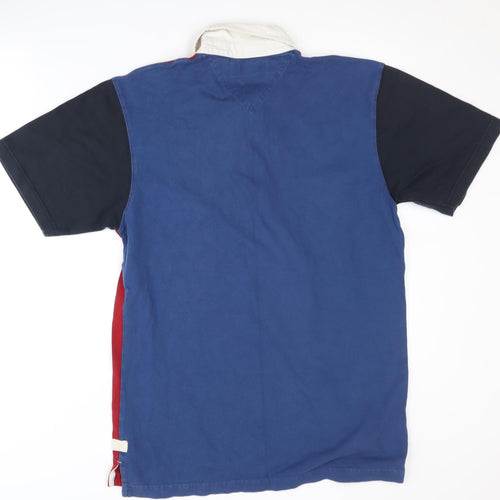 Maine New England Men's Polo Shirt Red Blue Size S