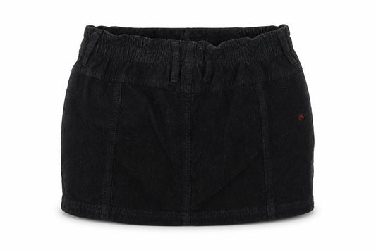 Front view of BDG Women's Black Cargo Skirt S Corduroy Casual