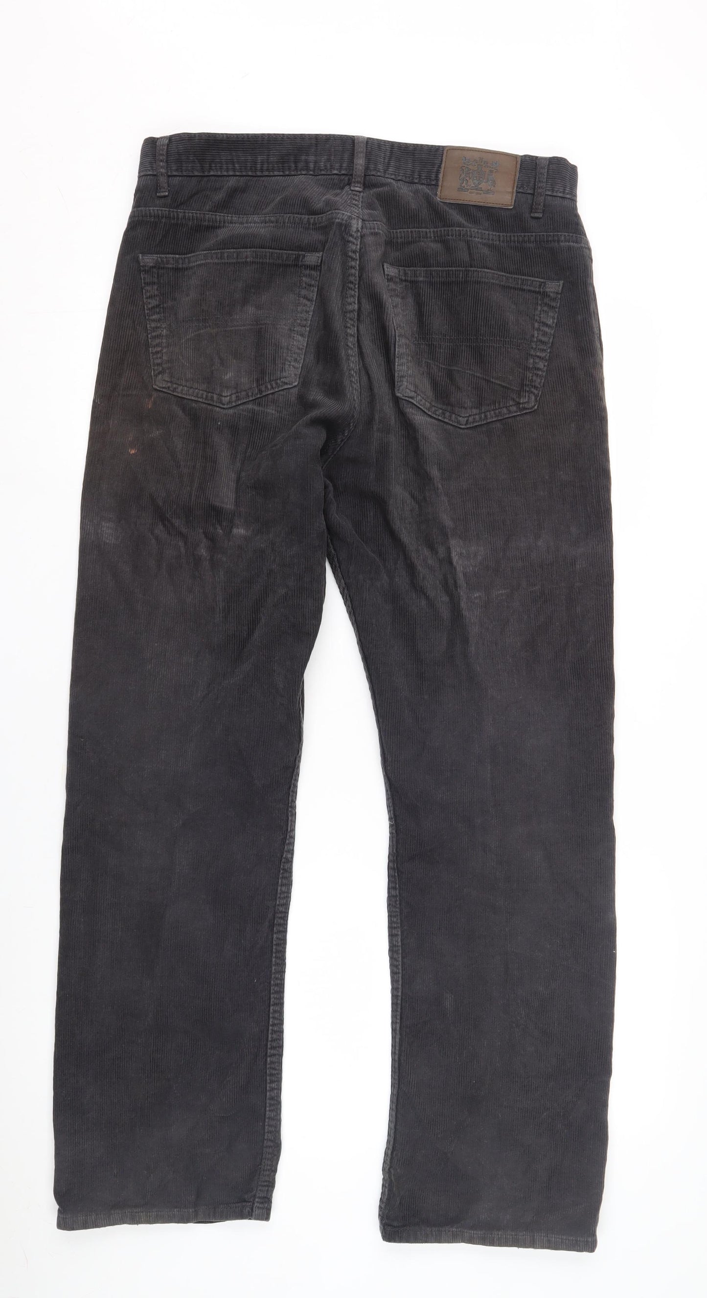 M&S Men's Grey Corduroy Trousers 34R