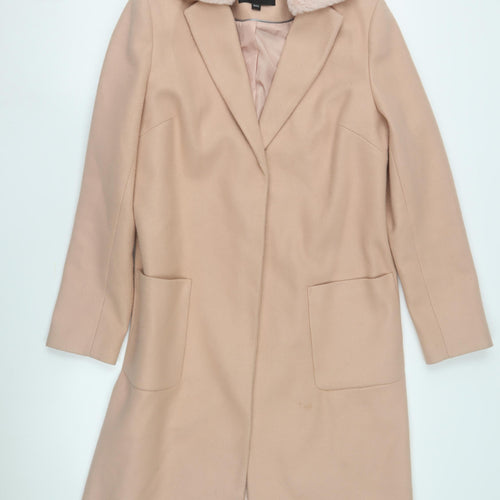 Dorothy Perkins Women's Beige Overcoat Size 10