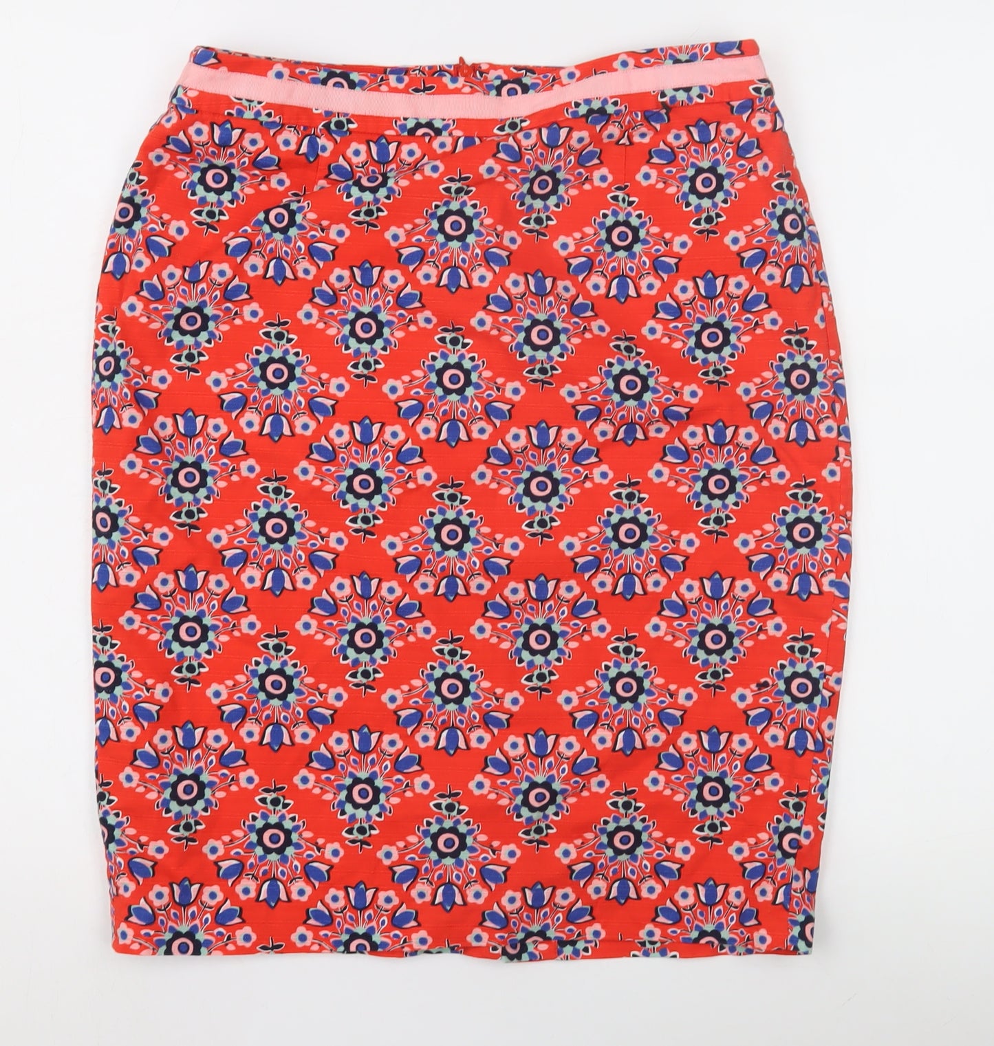 Boden Women's Red Floral Pencil Skirt, Size 12