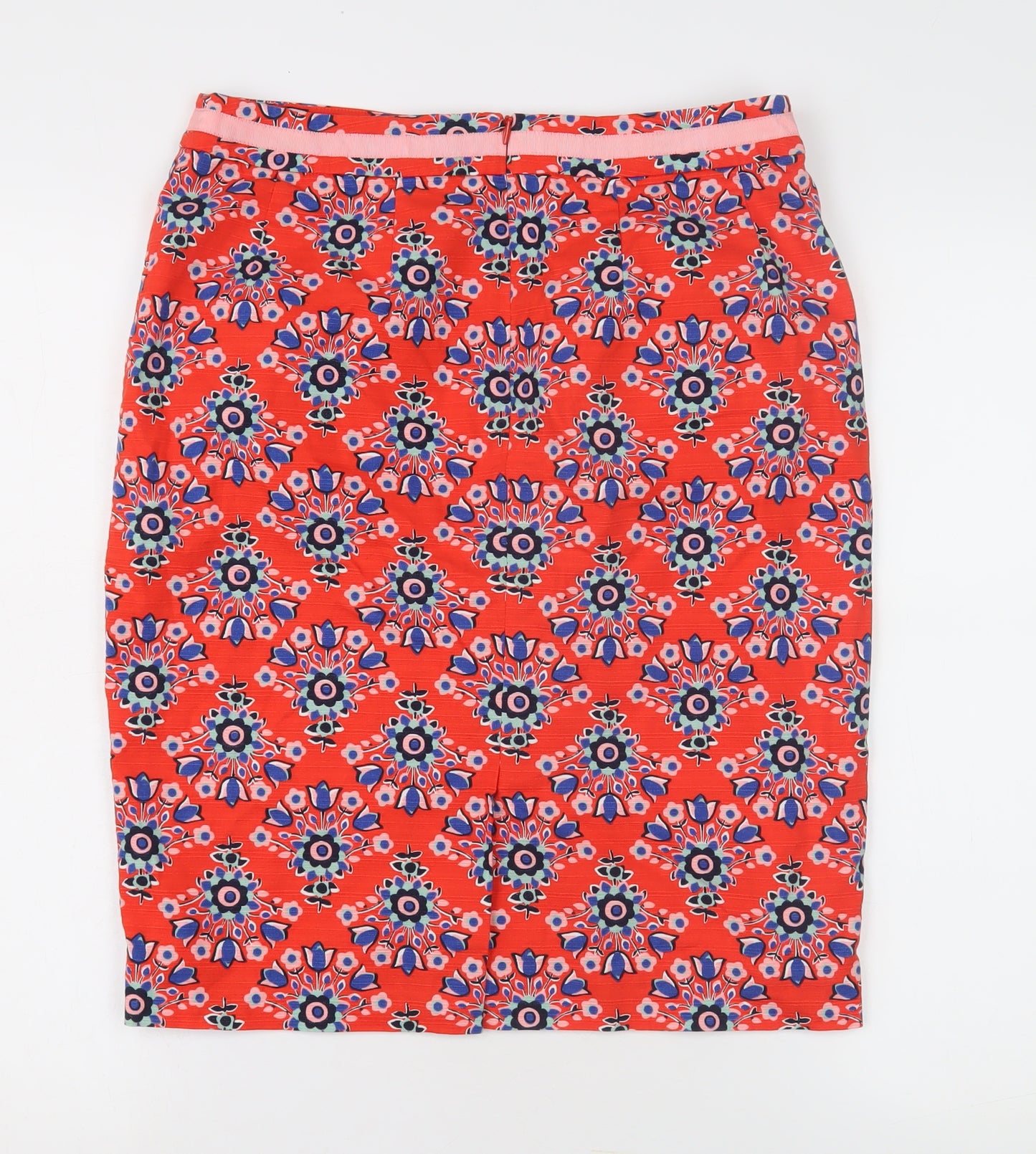 Boden Women's Red Floral Pencil Skirt, Size 12