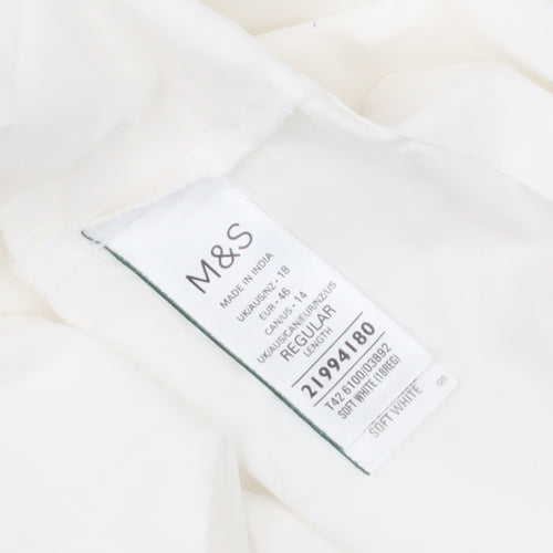 Marks and Spencer White Sleeveless Dress Size 18
