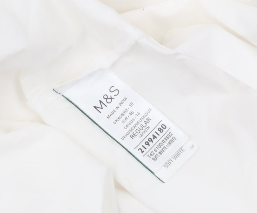 Marks and Spencer White Sleeveless Dress Size 18