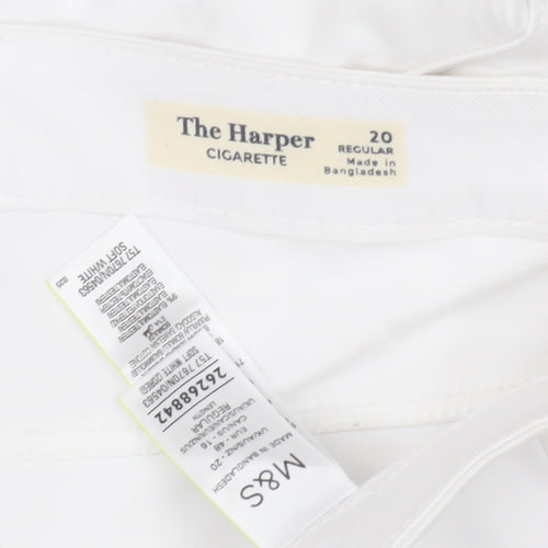 Marks and Spencer Women's White Cropped Trousers Size 20