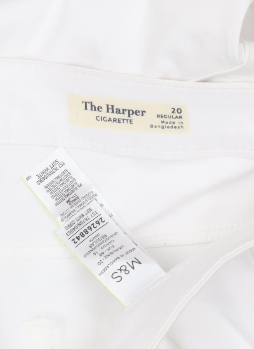 Marks and Spencer Women's White Cropped Trousers Size 20