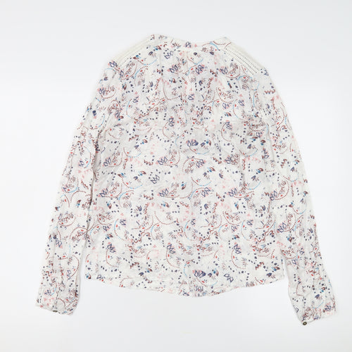 Marks and Spencer Women's Ivory Floral Blouse Size 10