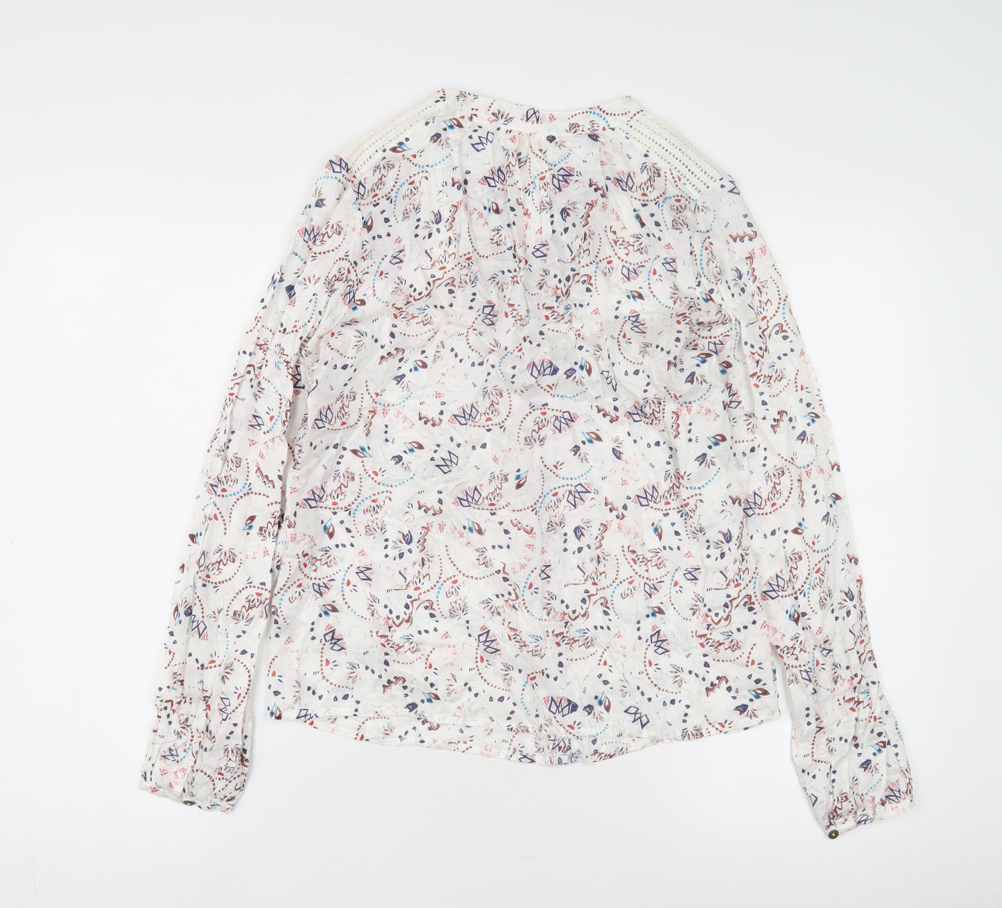 Marks and Spencer Women's Ivory Floral Blouse Size 10