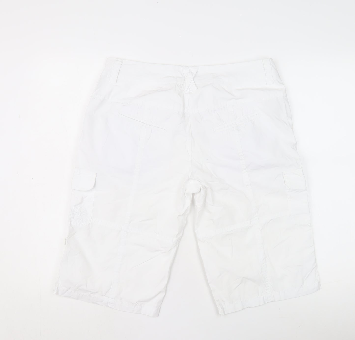 Marks and Spencer Women's White Cargo Shorts Size 12