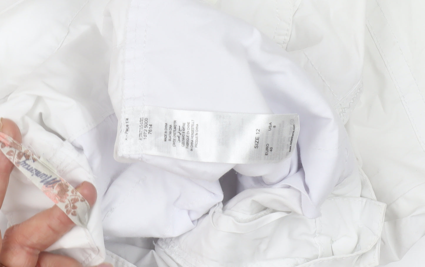 Marks and Spencer Women's White Cargo Shorts Size 12