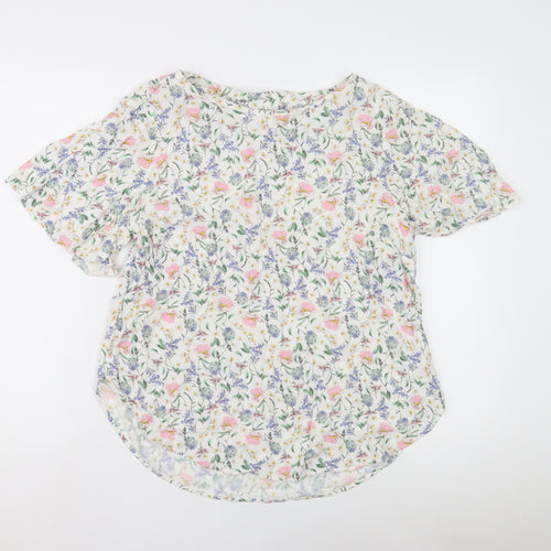 H&M Women's Floral Blouse, Multicoloured, Size M