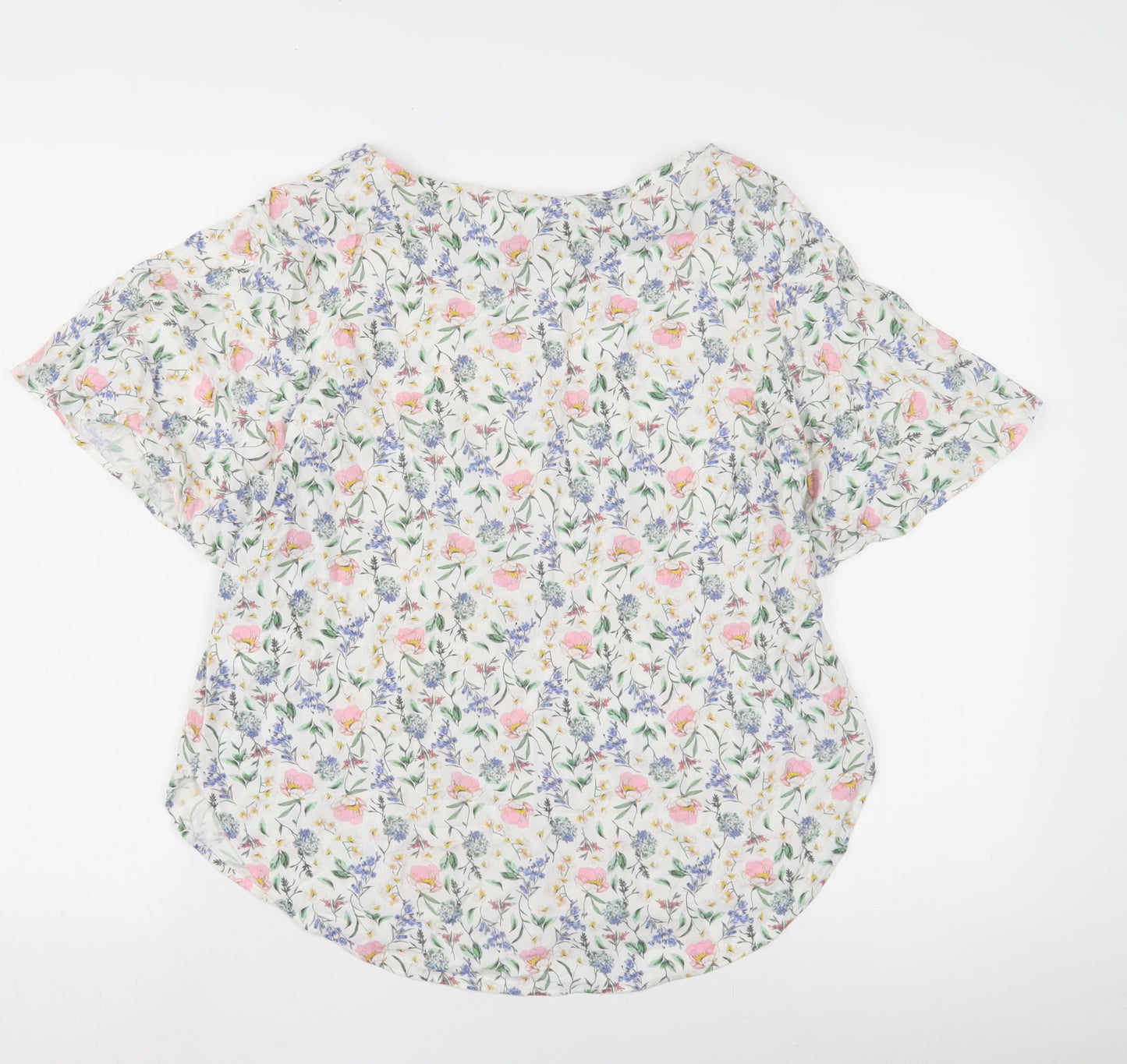 H&M Women's Floral Blouse, Multicoloured, Size M
