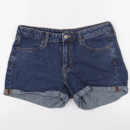 Women's Blue Denim Shorts, Size 12, Regular Fit