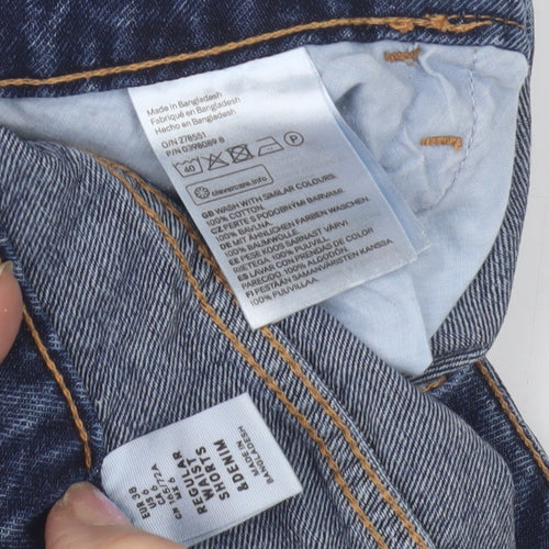 Women's Blue Denim Shorts, Size 12, Regular Fit