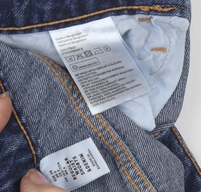 Women's Blue Denim Shorts, Size 12, Regular Fit