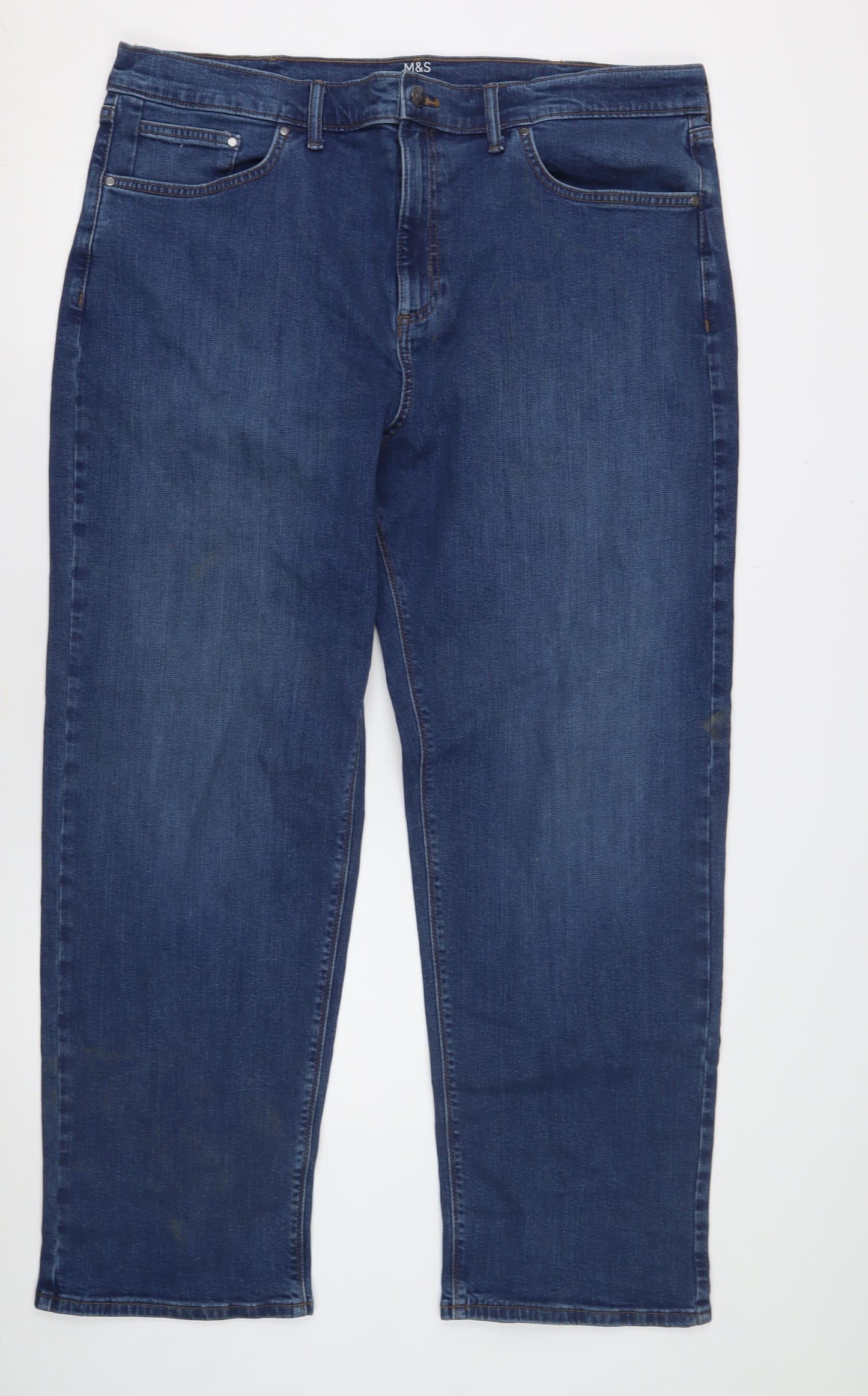 Marks and Spencer Men's Blue Relaxed Jeans 40in Waist