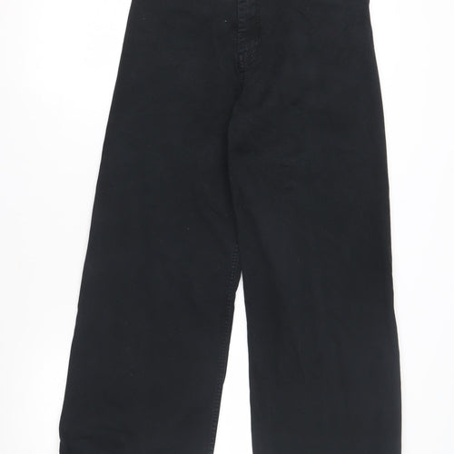 Stradivarius Women's Black Wide-Leg Jeans Size 10