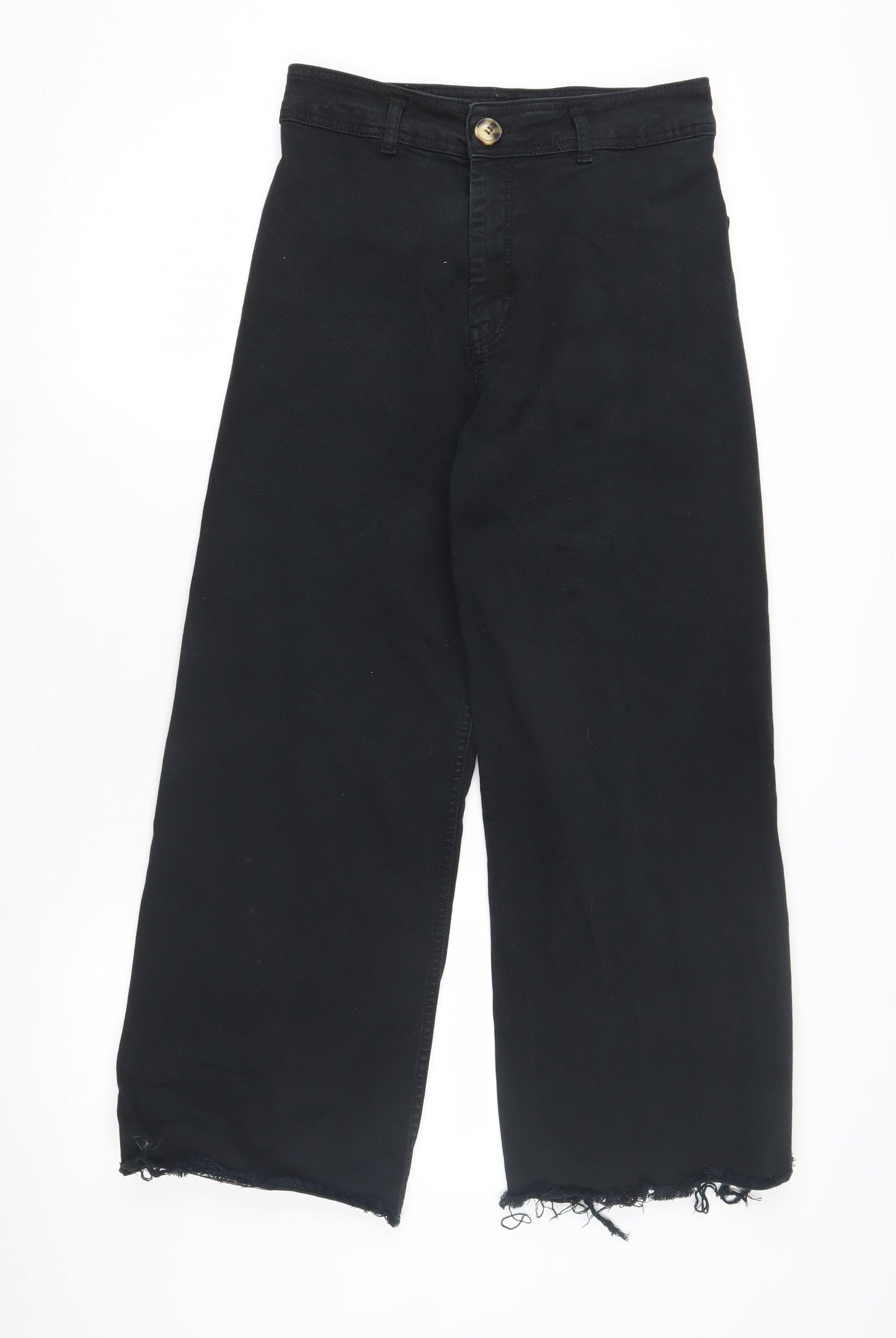 Stradivarius Women's Black Wide-Leg Jeans Size 10