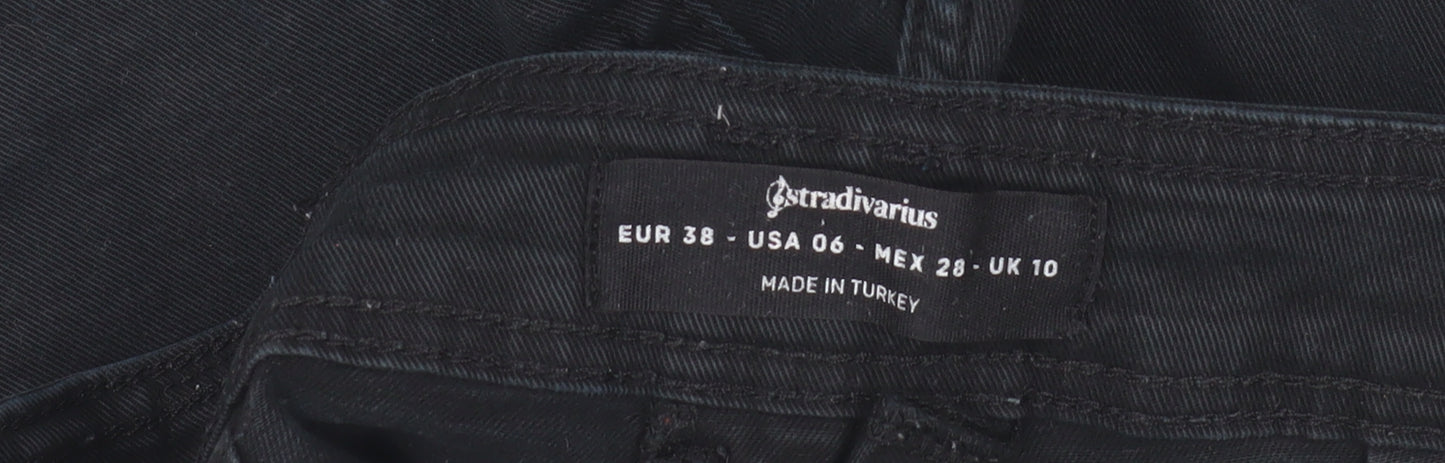 Stradivarius Women's Black Wide-Leg Jeans Size 10
