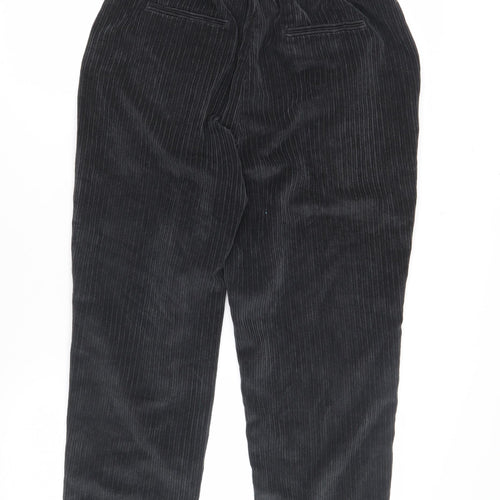 Next Women's Black Corduroy Joggers Trousers Size 12