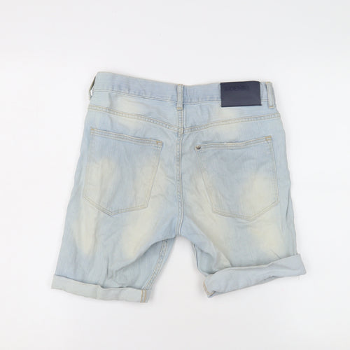 Boys Blue Denim Bermuda Shorts, Slim Fit, Size 12