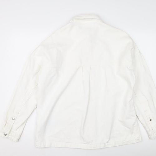 Zara Men's White Cotton Basic Jacket XS