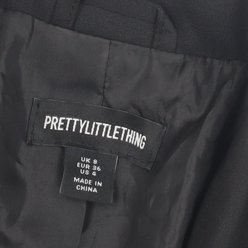 PrettyLittleThing Women's Black Blazer Size 8