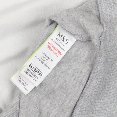Marks and Spencer Women's Grey Pullover Sweatshirt, Size 18