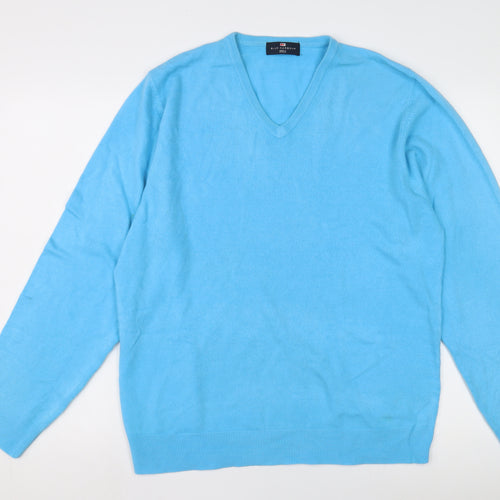 Marks and Spencer Men's Blue Pullover Jumper L