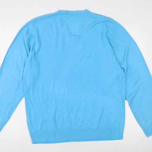 Marks and Spencer Men's Blue Pullover Jumper L