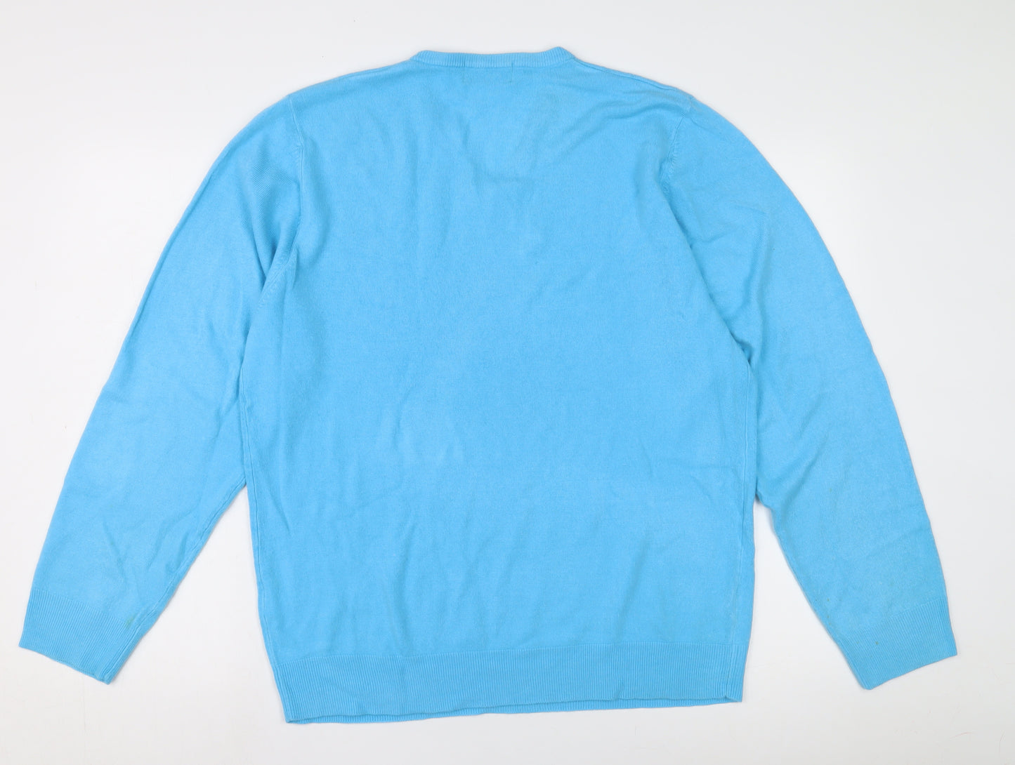 Marks and Spencer Men's Blue Pullover Jumper L