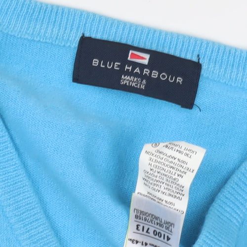 Marks and Spencer Men's Blue Pullover Jumper L