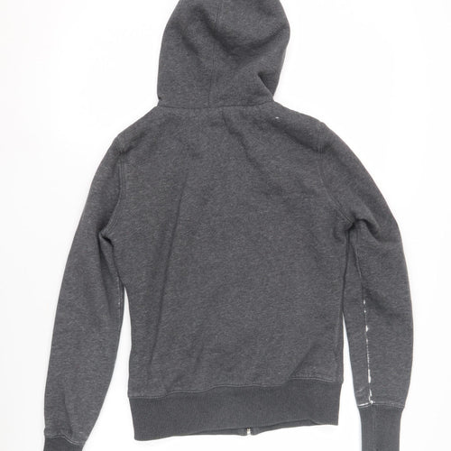 H&M Boys Grey Full Zip Hoodie Lined Size S