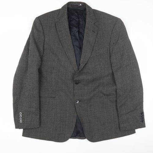 Marks & Spencer Men's Black Check Blazer 42 M